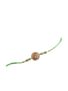 WildHorn Maroon Genuine Leather Wallet and Blue Keychain with Rakhi Combo Gift Set