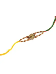 WildHorn Blue Leather Wallet and Keychain with Rakhi Combos Gift Set