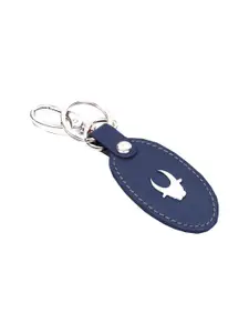 WildHorn Blue Leather Wallet and  Keychain with Rakhi Combo Gift Set