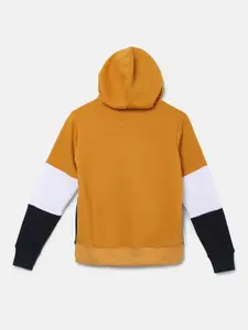 Instafab Boys Mustard Hooded Sweatshirt