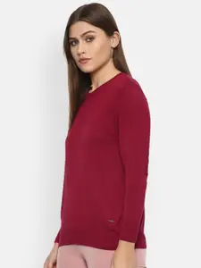 Van Heusen Woman Maroon Pullover