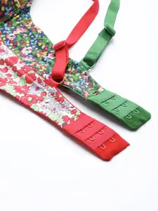 DressBerry Pack Of 2 Floral Print T-shirt Bra - Lightly Padded