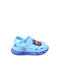 Yellow Bee Boys Blue & Red Clogs Sandals