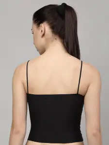 PrettyCat Black Bralette Full Coverage Lightly Padded Bra PC-SB-6032-BLK-30B