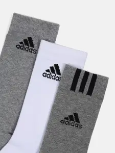 ADIDAS Men Pack Of 3 Assorted Calf-Length Socks