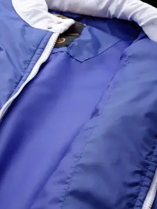 Roadster Men Blue Solid Bomber Jacket