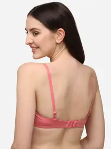 Lenissa Pink T-shirt Bra-Half Coverage Lightly Padded L-112