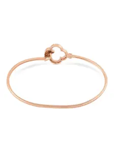 Zaveri Pearls Women Cubic Zirconia Rose Gold-Plated Kada Bracelet