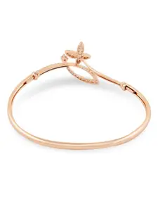 Zaveri Pearls Women Rose Gold Brass Cubic Zirconia Bracelet