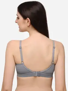 Lenissa Grey T-shirt Bra-Half Coverage Lightly Padded L-119
