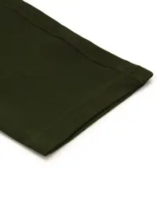 Sports52 wear Men Olive Green Slim Fit Brand Logo Printed Rapid Dry Regular Track Pants