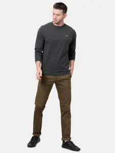 t-base Men Black Striped T-shirt