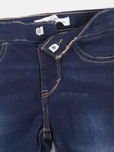 Levis Girls Blue Skin Tight Skinny Fit Heavy Fade Stretchable Jeans
