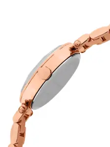 French Connection Women Rose Gold-Toned Embellished Dial & Rose Gold Toned Watch FCP22RGM