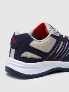 ASIAN Men Grey & Navy Blue Running Shoes