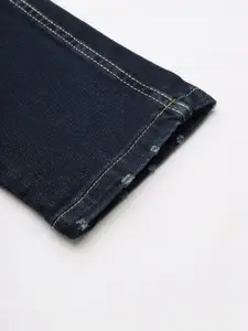 FOREVER 21 Men Blue Slash Knee Light Fade Slim Fit Stretchable Jeans