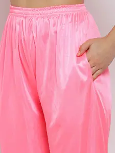 Fasense Women Pink Solid Night Suit