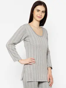 MACK JONNEY Women Pack Of 2 Striped Thermal Tops