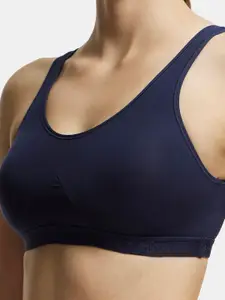 Jockey Wirefree Non Padded Combed Cotton Full Coverage Slip-On Active Bra-1376