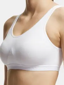 Jockey Wirefree Non Padded Combed Cotton Full Coverage Slip-On Active Bra-1376