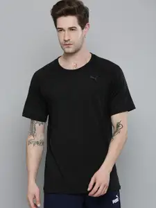Puma Men Black Solid Studio Short Sleeves Yoga T-shirt
