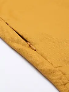 one8 x PUMA Men Mustard Yellow Solid Slim Fit Track Jacket With Contrast Details