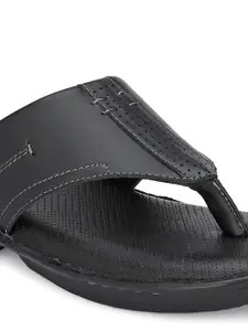 Roadster Men Black Solid Comfort Sandals