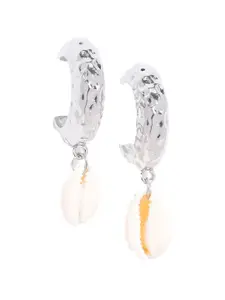 Bellofox Silver-Toned Contemporary Drop Earrings