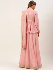 Ethnovog Pink Made to Measure Lehenga  Blouse With Dupatta