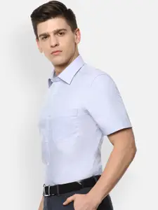 Louis Philippe Men Blue Opaque Formal Shirt