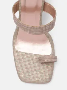 Anouk Textured One Toe Stiletto Heels