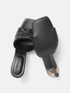 DressBerry Women Black Quilted Heels