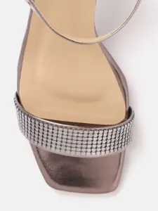 CORSICA Women Grey Embellished Block Heels