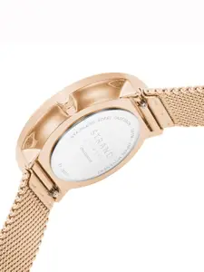 STRAND BY OBAKU Women Burgundy Dial & Rose Gold Toned Straps Analogue Watch S700LXVDMV-DB