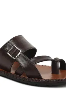 Paragon Men Brown & Tan Comfort Sandals