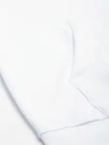 U.S. Polo Assn. U S Polo Assn Men White Brand Logo Printed Hooded Pure Cotton Sweatshirt