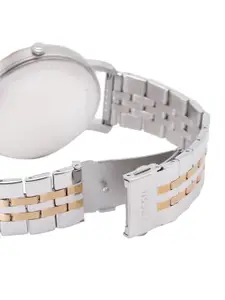 Fossil Men White Lux Luther Two Tone Watch Analogue Watch