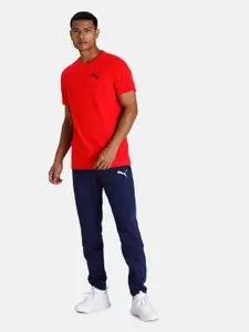 Puma Men Red Solid Active Soft Regular Fit T-Shirt