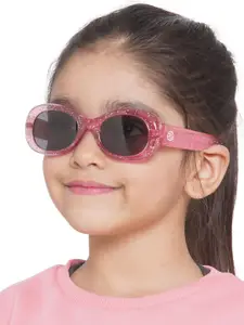 Carlton London Girls Oval Sunglasses with UV Protected Lens