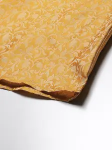 Studio Shringaar Yellow Woven Design Banarasi Brocade Skirt