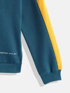 Puma Boys Blue one8 Virat Kohli Colorblock Full-Zip Sweat Shirt