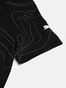 Puma Boys Black one8 Virat Kohli Printed Pure Cotton T-shirt