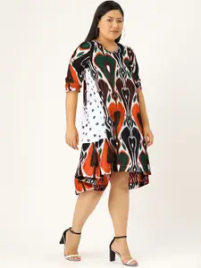 Sangria Women Gorgeous Green Abstract Tiered Dress