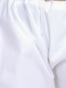 VASTRAMAY Boys Blue & White Pure Cotton Kurta with Pyjamas