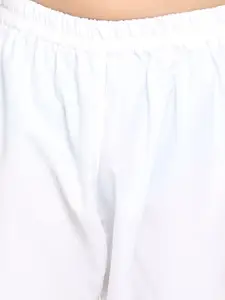 VASTRAMAY Boys Maroon & White Solid Cotton Blend Regular Kurta With Pyjamas