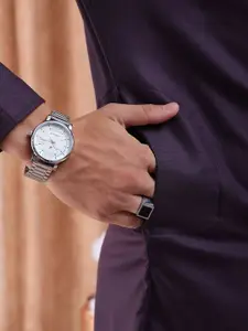 Freehand by The Indian Garage Co Men Brown  White Kurta