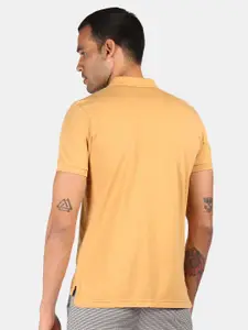 U.S. Polo Assn. Denim Co. Men Yellow Polo Collar Pure Cotton T-shirt