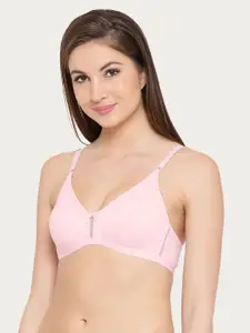 Clovia Pink Medium-Coverage Bra BR0638P22