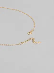 Peora Gold-Plated Alphabet R Personalized Name Pendant with Chain