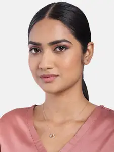 Peora Gold-Plated Libra Horoscope Zodiac Sign Pendant with Chain